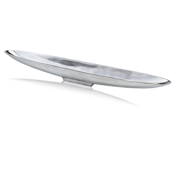 Tarifa 6.5 x 47.25 x 4.5 in. Aluminum Extra Large Long Boat Tray - Silver TA2627467